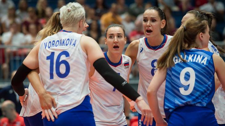 Российские волейболистки потерпели первое поражение на ЧЕ-2019