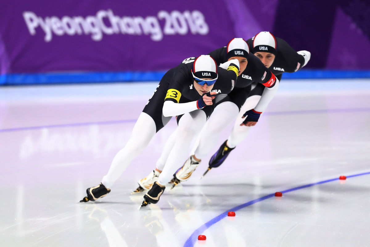 Фотогалерея: Победа японок в командной гонке преследования на коньках